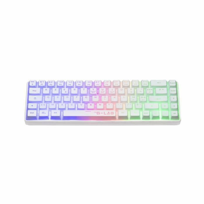 The G-Lab KEYZ HYDROGEN WL Clavier Gamer Sans Fil Blanc AZERTY
