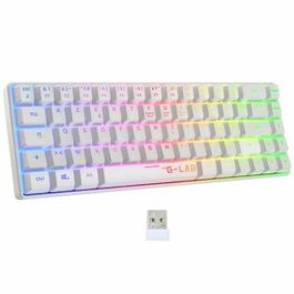 The G-Lab KEYZ HYDROGEN WL Clavier Gamer Sans Fil Blanc AZERTY