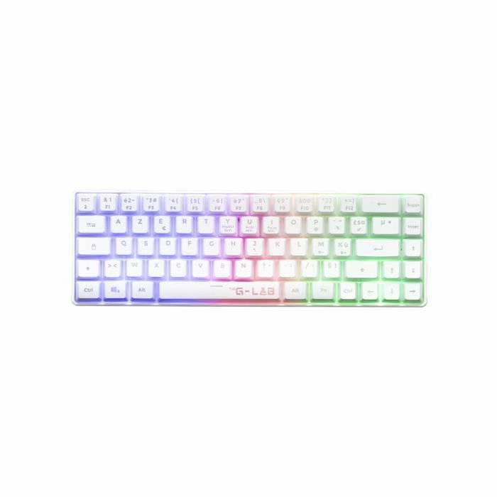The G-Lab KEYZ HYDROGEN WL Clavier Gamer Sans Fil Blanc AZERTY