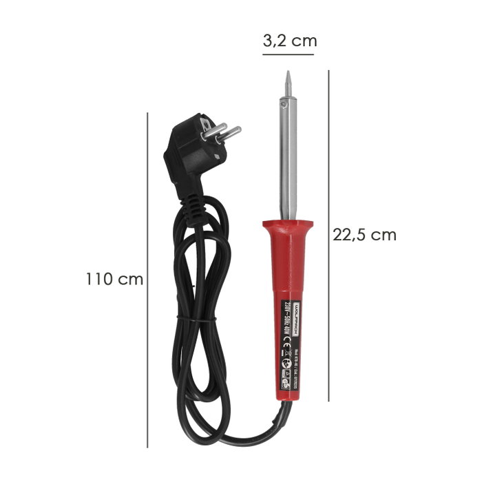 WOLFPACK LINEA PROFESIONAL Fer à souder et graveur 40W pointe droite
