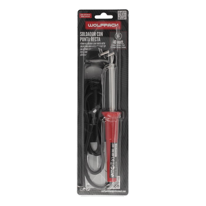 WOLFPACK LINEA PROFESIONAL Fer à souder et graveur 40W pointe droite