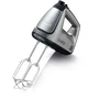 Severin Batteur électrique HM3832 400 W 5 vitesses + turbo – 2 fouets + 2 crochets à pétrir – Noir/Inox