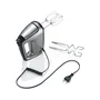 Severin Batteur électrique HM3832 400 W 5 vitesses + turbo – 2 fouets + 2 crochets à pétrir – Noir/Inox