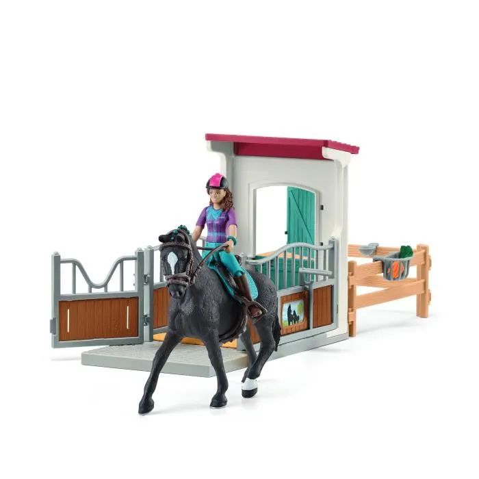 Schleich 42709 - Horse Club Horse Box Lisa et Storm, Figurine de cheval avec accessoires, Jouet éducatif dès 5 ans