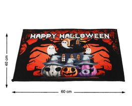 Atosa Paillasson d'Halloween avec Fantômes et Citrouilles 60x40 cm