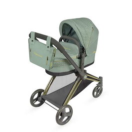 Decuevas Coche de muñeca 3x1 plegable - Poussette de poupée 3 en 1 pliable pour poupées jusqu'à 50 cm - Métal, plastique, polyester