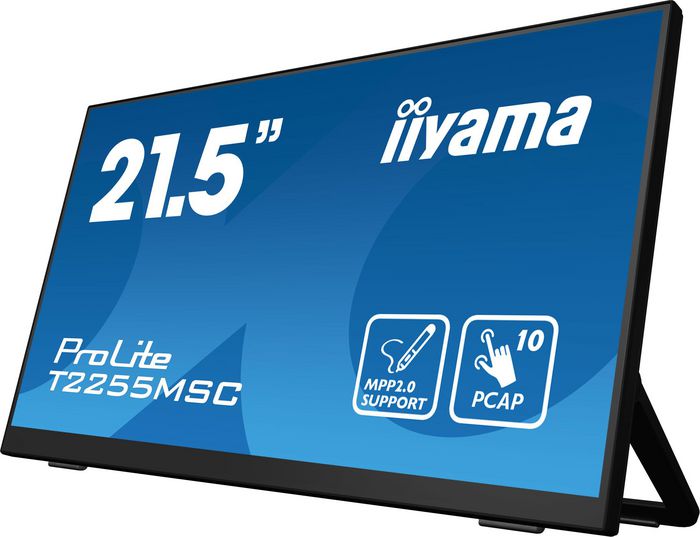 iiyama ProLite T2255MSC - Écran tactile PCAP 10 points 21.5" Full HD IPS, MPP2.0, HDMI, DisplayPort, Hub USB 3.0, Support réglable, Noir