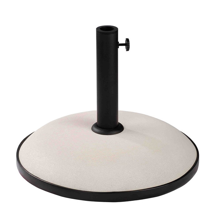 Marbueno 10451 Base pour Parapluie Rond en Béton Blanc 45x36 cm 20kg Jardin Piscine Terrasse