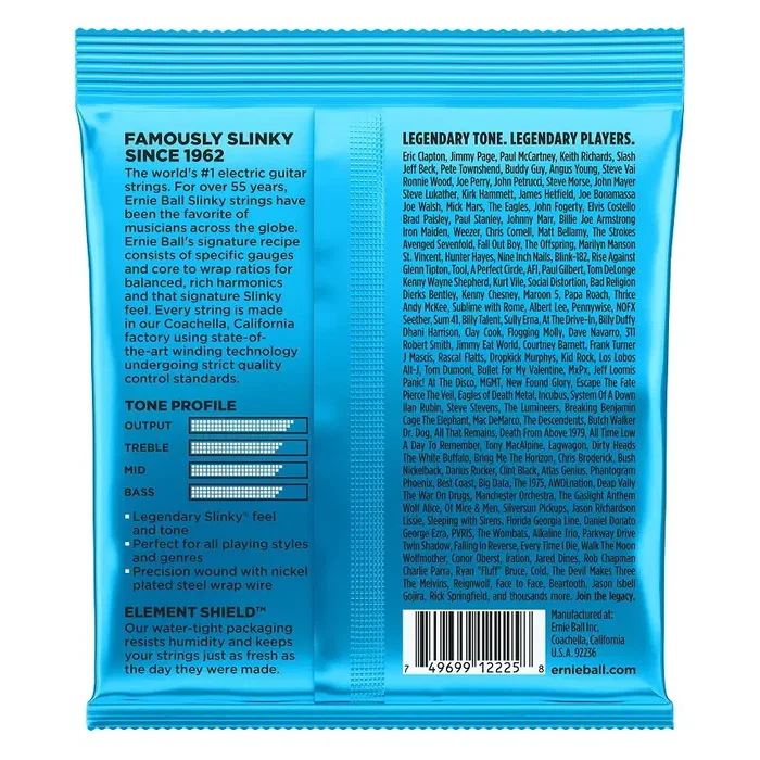 ERNIEBALL Jeu de cordes électrique Slinky Extra 8-38