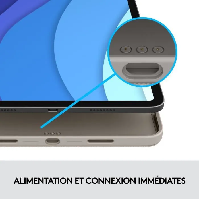 Logitech Combo Touch Étui Clavier pour iPad Pro 11" 1re 2e 3e 4e Génération, Clavier Détachable, Sable, Protection 4 en 1