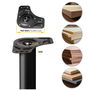 Emuca Lot de 4 pieds de table, diamètre 60mm, H 830mm, Acier, Peint en noir