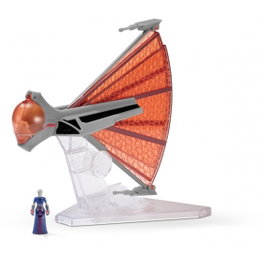 Jazwares Figurine Star Wars Micro Galaxy Squadron Vaisseau Ginivex 7,5 cm avec microfigurine Asajj Ventress