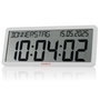 Kienzle Horloge murale radio contrôlée avec affichage de la date, blanc