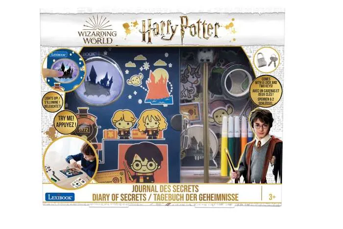 Lexibook Agenda Électronique Harry Potter avec Effets Lumineux et Accessoires (Pegatinas, Bolígrafo, Rotuladores, Cinta Adhesiva)