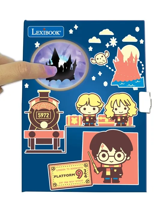 Lexibook Agenda Électronique Harry Potter avec Effets Lumineux et Accessoires (Pegatinas, Bolígrafo, Rotuladores, Cinta Adhesiva)