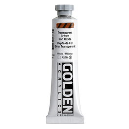 Golden Peinture acrylique Heavy Body Oxyde de Fer Marron Transparent 59 ml