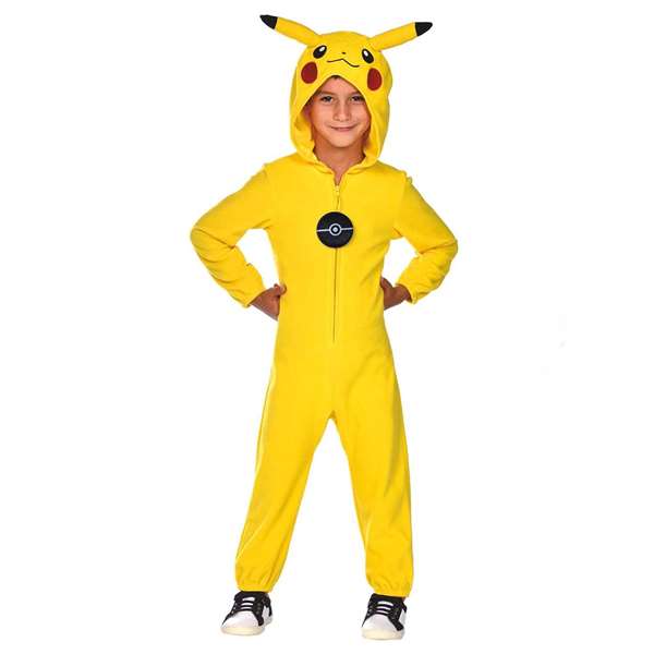 Liragram - Costume enfant Pokémon Pikachu, déguisement, taille M pour 8-10 ans (3 ans et plus)