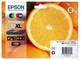 Epson Multipack d'encres 33XL BK, PBK, C, M, Y