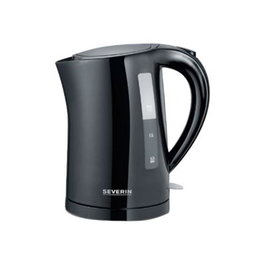 Severin WK3498 Bouilloire électrique 1,5 litre 3000 W noire avec arrêt automatique et base rotative à 360°