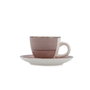 Quid Set de 6 Tasses et Soucoupes en Céramique Vita Morning Rose 9 cL