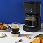 H.Koenig MG32 Cafetière Programmable 1,5 L (12 Tasses) 1000 W - Écran LCD, Maintien au Chaud - Noir et Acier Inoxydable