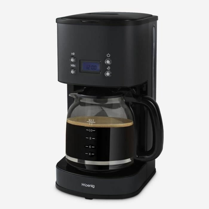 Hkoenig MG32 Cafetière programmable 1,5 L - Noir et Acier Inoxydable Hkoenig MG32 Cafetière programmable 1,5 L - Noir et Acier Inoxydable