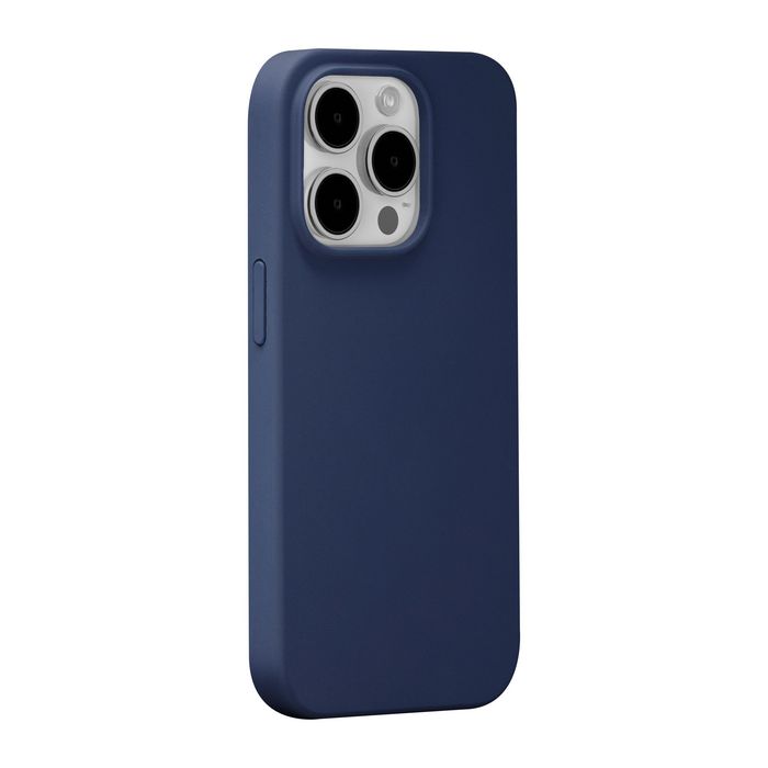 dbramante1928 Monaco Étui MagSafe Silicone Recyclé pour iPhone 15 Pro - Pacific Blue, Protection Impact 3 Couches, Grip Doux