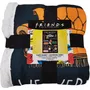 Friends Plaid Sherpa Polaire FRIENDS 100x150 cm - Couverture à l'effigie de la série, design officiel pour canapé ou lit