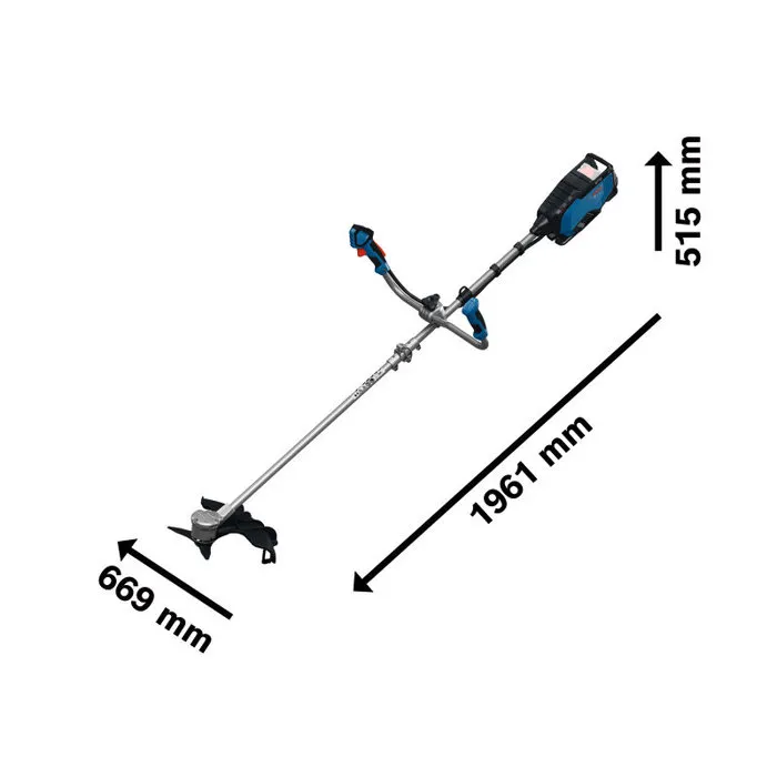 Bosch Professional Débroussailleuse sans fil GFR18V-25BH 18V Brushless 600 W - Diamètre de coupe 25/40 cm avec lame et fil - Sans batterie ni chargeur