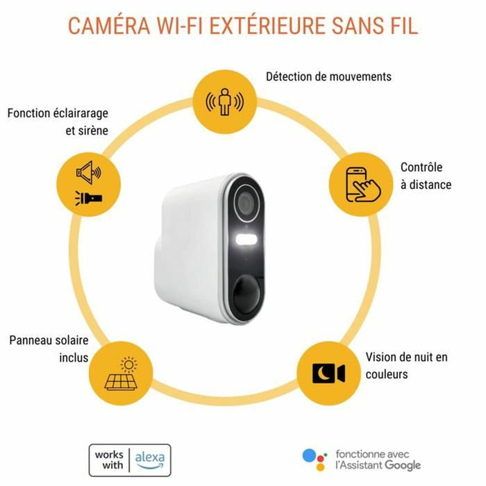 Konyks Camini Air 2 Solar Caméra de surveillance extérieure sans fil