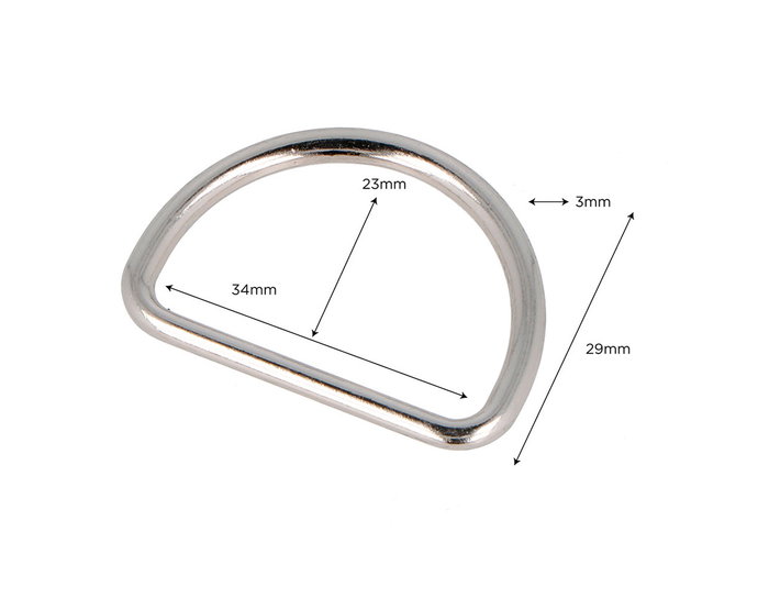 Innspiro Anneau en D Zamak Nickel 34 mm