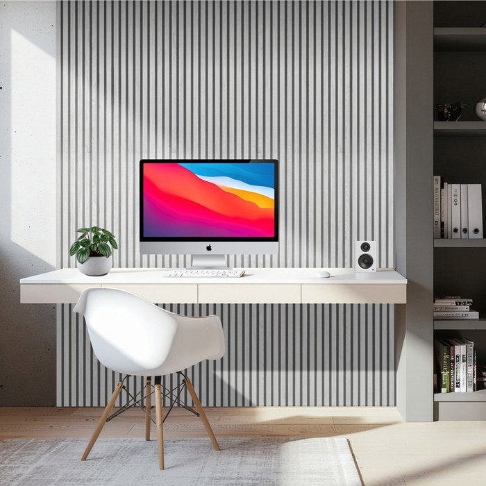 Paneltech Revêtement autoadhésif 3D, Roble gris, 6 x 58 x 58 cm