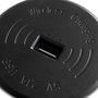 Emuca Chargeur de surface sans fil pour mobile Airtop 2 avec USB-A, Ø60mm, 5V DC / 2.1A (USB-10W/Qi-10W), Plastique noir, Plastique