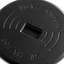 Emuca Chargeur de surface sans fil pour mobile Airtop 2 avec USB-A, Ø60mm, 5V DC / 2.1A (USB-10W/Qi-10W), Plastique noir, Plastique