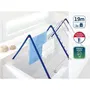 Leifheit Évidoir à Linge Pegasus V Duo 81702 - Séchoir Extensible Blanc et Bleu, Adapté aux Baignoires, Capacité 19 m