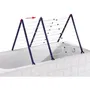 Leifheit Évidoir à Linge Pegasus V Duo 81702 - Séchoir Extensible Blanc et Bleu, Adapté aux Baignoires, Capacité 19 m