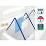 Leifheit Pegasus V Duo Étendoir à linge extensible blanc et bleu