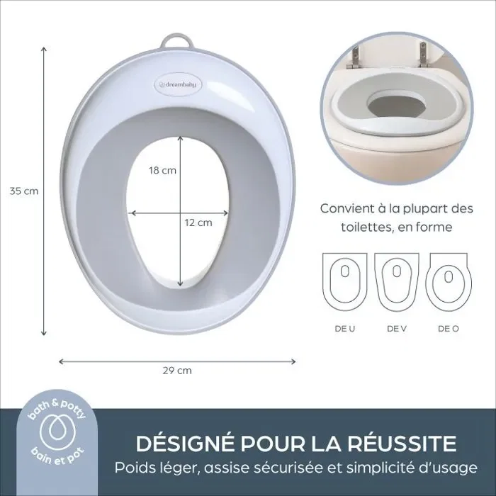 Dreambaby Ensemble Siège et Tabouret d'Apprentissage de la Propreté avec Base Antidérapante et Design Confortable Dreambaby Ensemble Siège et Tabouret d'Apprentissage de la Propreté avec Base Antidérapante et Design Confortable