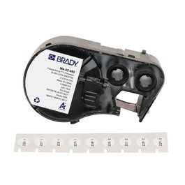 Brady B-492 Étiquettes Ultra Thin Polyester, 9,54 mm, Blanc, 240 pièces