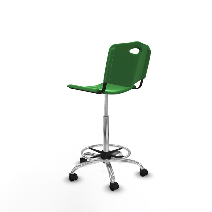 Tabouret Taburete Robledo Pivotant Chlorure de polyvinyle Vert Structure chromée Sans accoudoirs Sans appui-tête Roulettes en nylon 50 mm Tabouret Taburete Robledo Pivotant Chlorure de polyvinyle Vert Structure chromée Sans accoudoirs Sans appui-tête Roulettes en nylon 50 mm