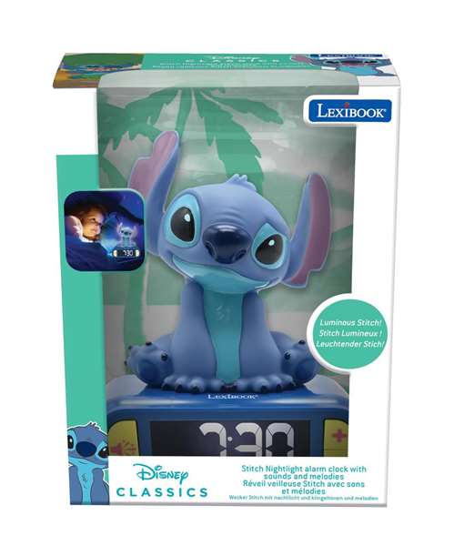 Lexibook Réveil Digital Stitch 3D avec Veilleuse et Sons Bleu Lexibook Réveil Digital Stitch 3D avec Veilleuse et Sons Bleu