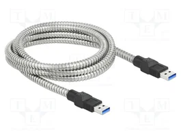 DELOCK Câble USB A vers USB A, 2m, Argent