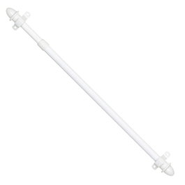 RIEL CHYC Barre de vitrage extensible ronde 12 mm, 72-123 cm, blanche
