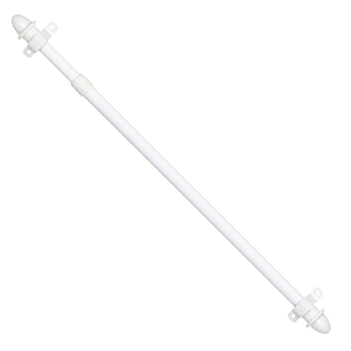 RIEL CHYC Barre de vitrage extensible ronde 12 mm, 72-123 cm, blanche RIEL CHYC Barre de vitrage extensible ronde 12 mm, 72-123 cm, blanche