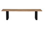GINER Y COLOMER Banc en bois d'acacia massif et fer noir, dimensions L180 x P42 x H45 cm, nécessite assemblage