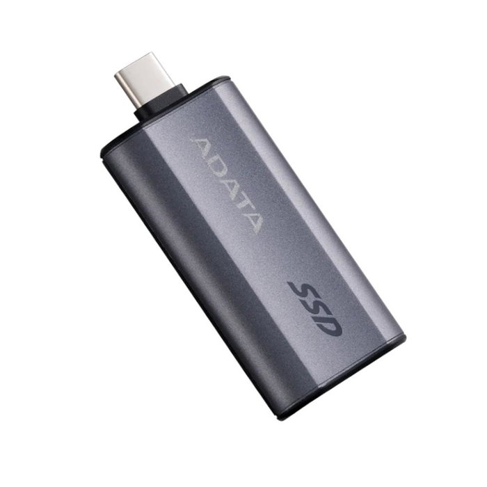 Adata SC750-1000G-CCBK Disque dur externe SSD 1TB, USB 3.2 Gen2 Type-C, Lecture 1050 Mo/s, Gris