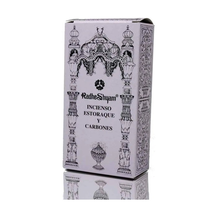 Radhe Shyam Encens au Storax 50g et 10 Charbons