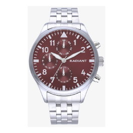 Radiant RA612708 avec cadran rouge et bracelet gris