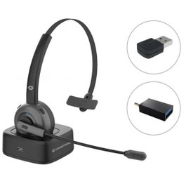 Conceptronic POLONA03BDA Casque Bluetooth Mono avec Base de Charge et Réduction de Bruit