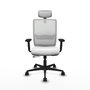 Piqueras Y Crespo Chaise de bureau Haches, Blanc, mécanisme Sincro/Traslack, Accoudoirs 2D